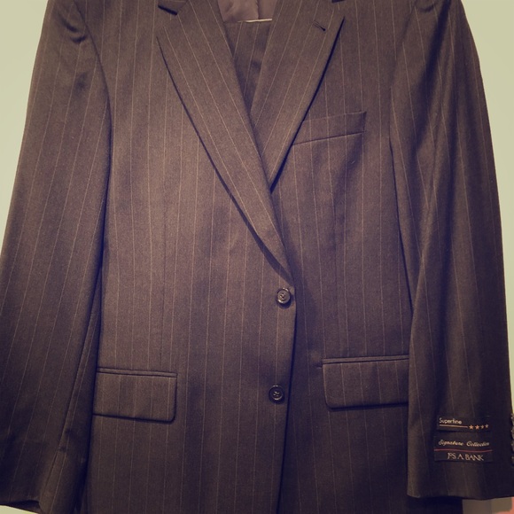 Grey Pinstriped Jos. A. Banks Suit